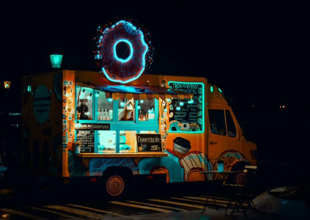 orange food truck